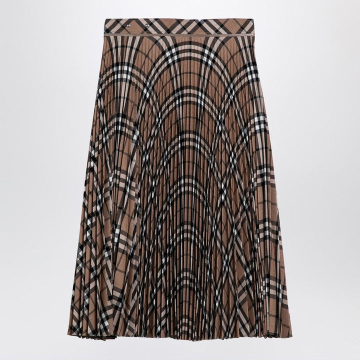 Burberry Check Pattern Pleated Skirt Women