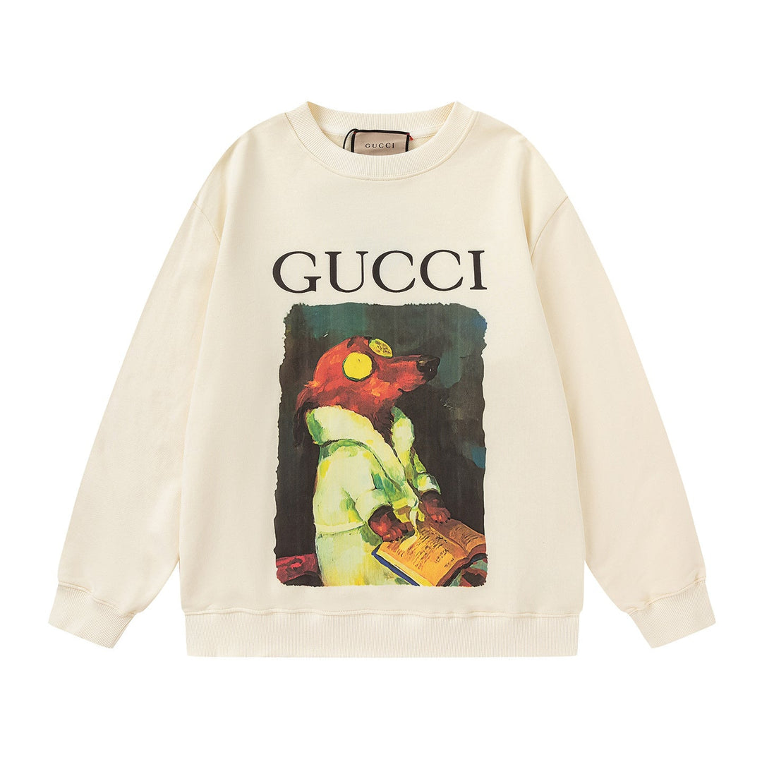 GUCCI Beige Cotton Jersey Sweatshirt New &amp; Authentic