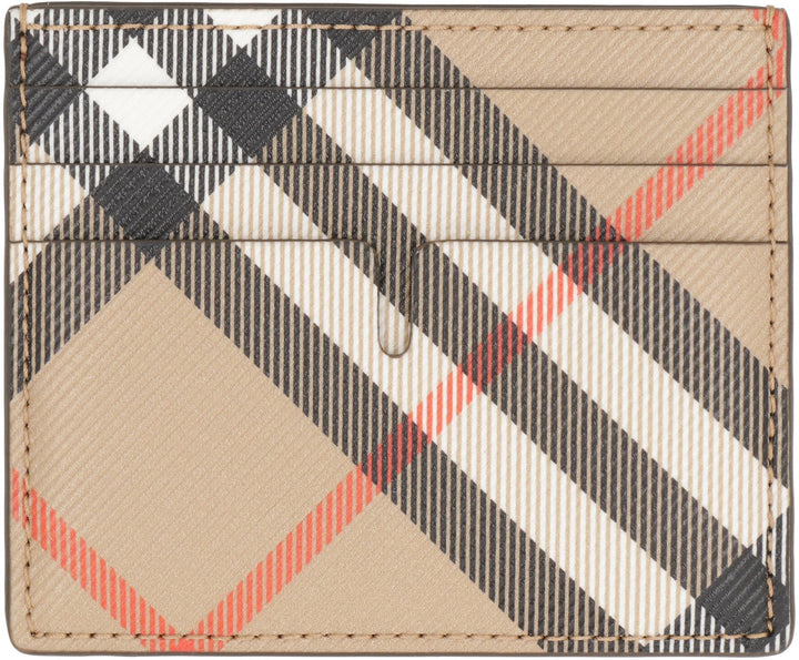 BURBERRY Checkered Design Mini Card Holder