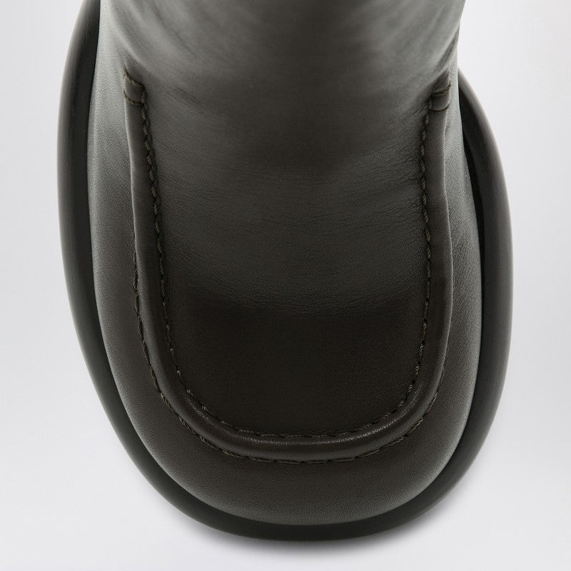 Burberry Chelsea Wedge Boot In Dark Green Leather Women