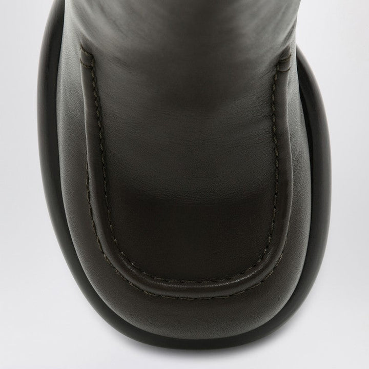 Burberry Chelsea Wedge Boot In Dark Green Leather Women