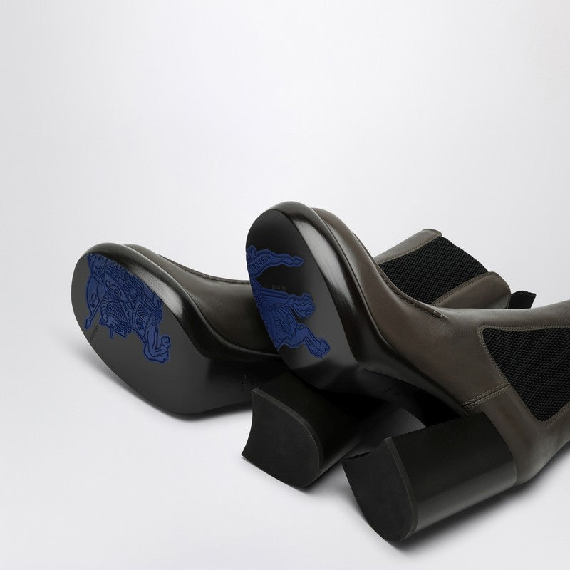 Burberry Chelsea Wedge Boot In Dark Green Leather Women