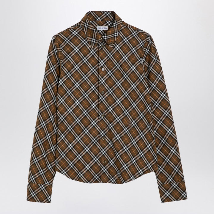 Burberry Oxid-Coloured Check Cotton Shirt Women