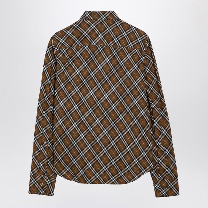 Burberry Oxid-Coloured Check Cotton Shirt Women