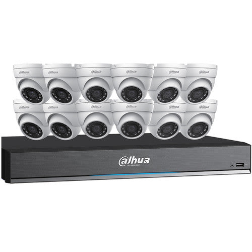 IN STOCK! Dahua C7165E124 16Ch 8MP HD-CVI DVR w/4TB HDD &amp; 12-5MP Outdoor Night Vision Kit