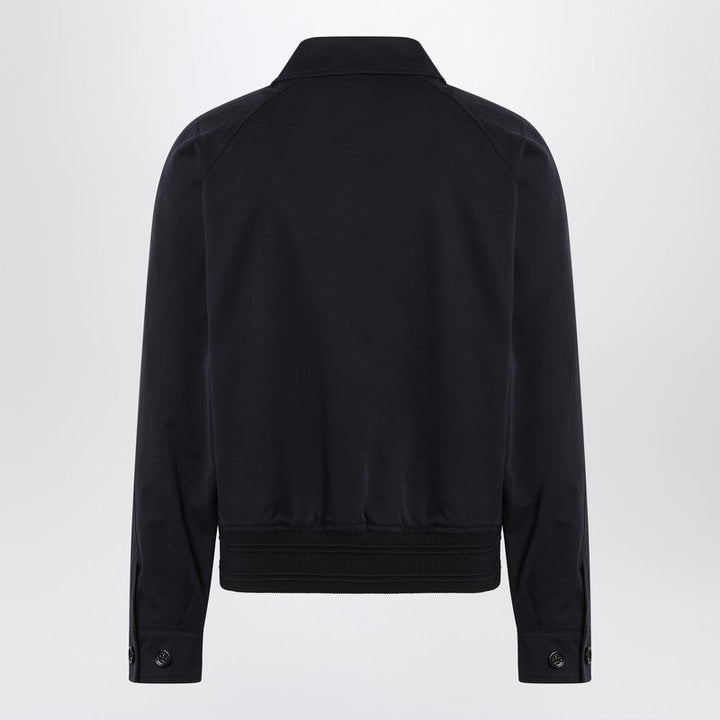 Burberry Harrington Jacket Navy Blue In Cotton Men