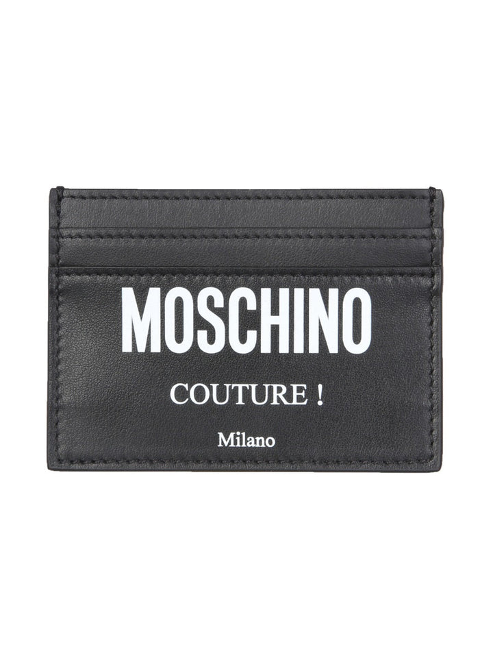 MOSCHINO COUTURE Couture Card Holder with Logo - Mini Design