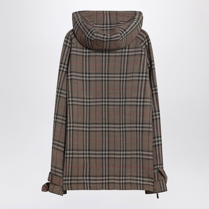 Burberry Half-Zip Jacket With Check Pattern In Silk Blend Men