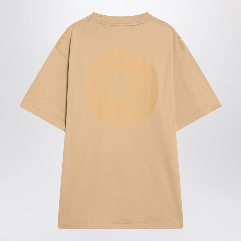 Burberry Beige Short-Sleeved T-Shirt With Ekd Print Men