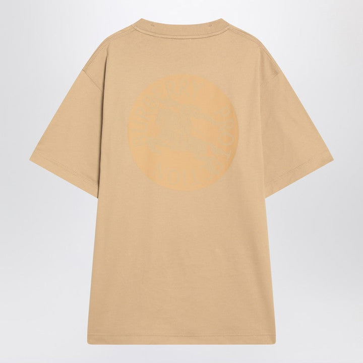 Burberry Beige Short-Sleeved T-Shirt With Ekd Print Men