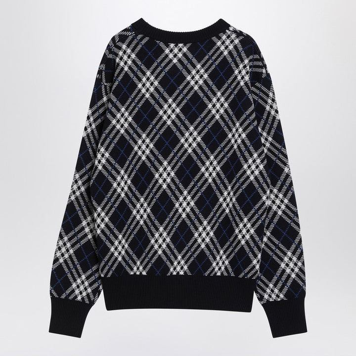 Burberry Check-Pattern Wool Blend Sweater Men