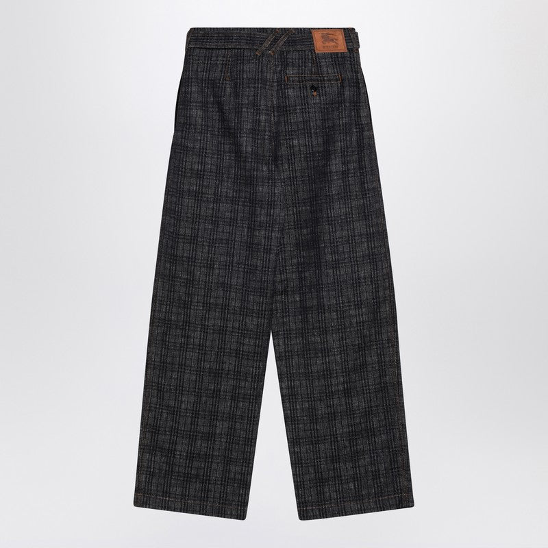 Burberry Indigo Jeans In Check Pattern Denim Women