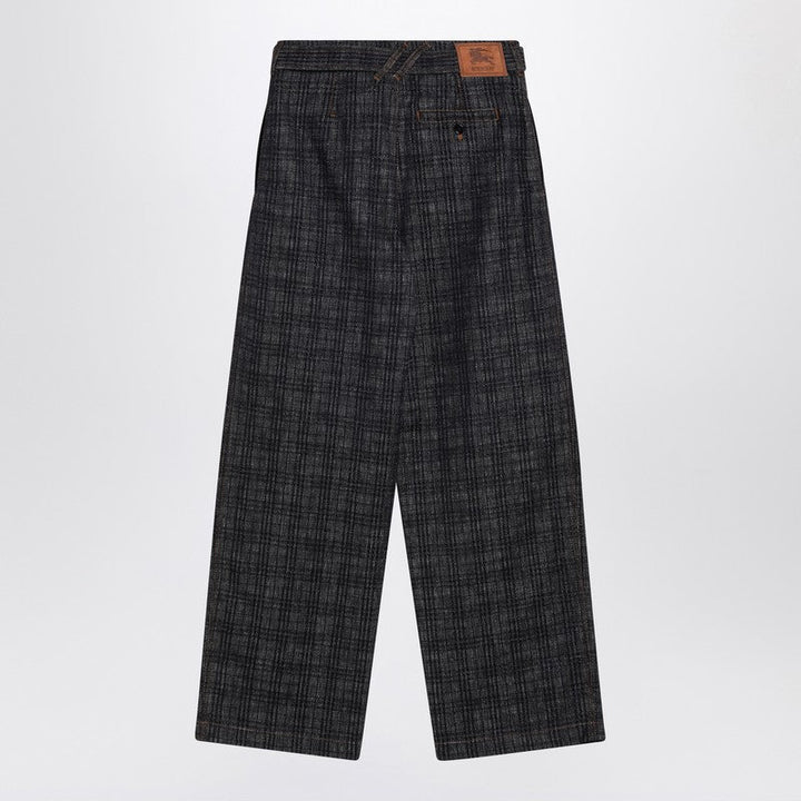 Burberry Indigo Jeans In Check Pattern Denim Women