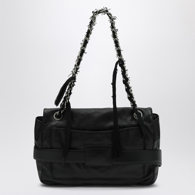 Balenciaga Medium Black Leather Shoulder Bag Modu Women