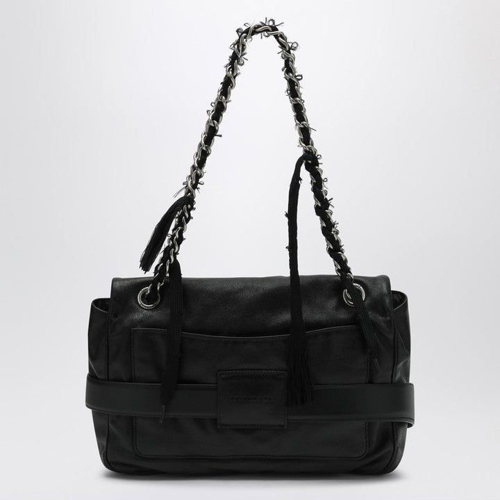 Balenciaga Medium Black Leather Shoulder Bag Modu Women