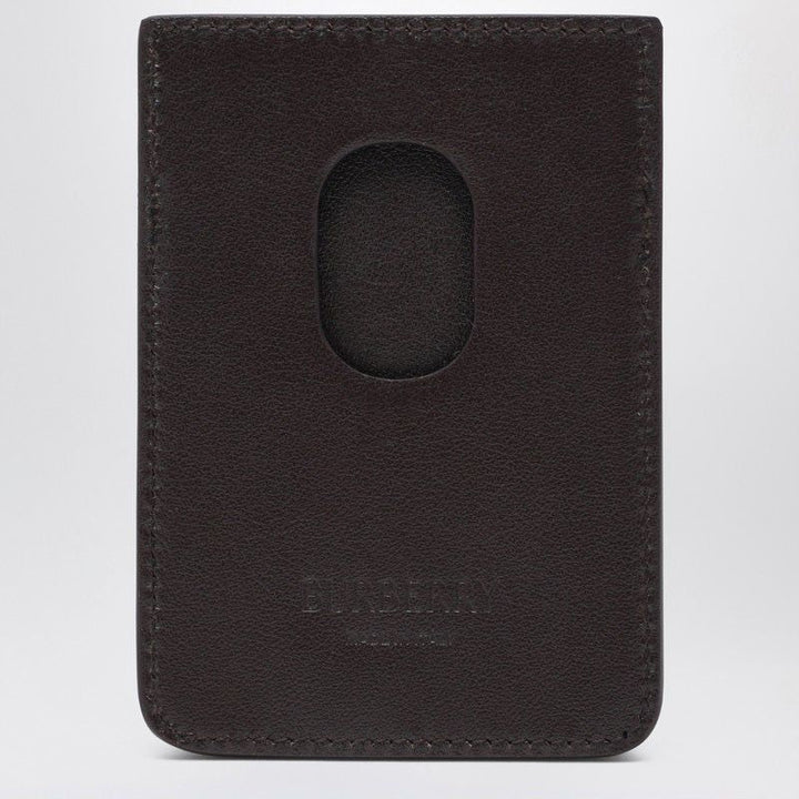 BURBERRY Mini Magnetic Card Holder with Check Pattern