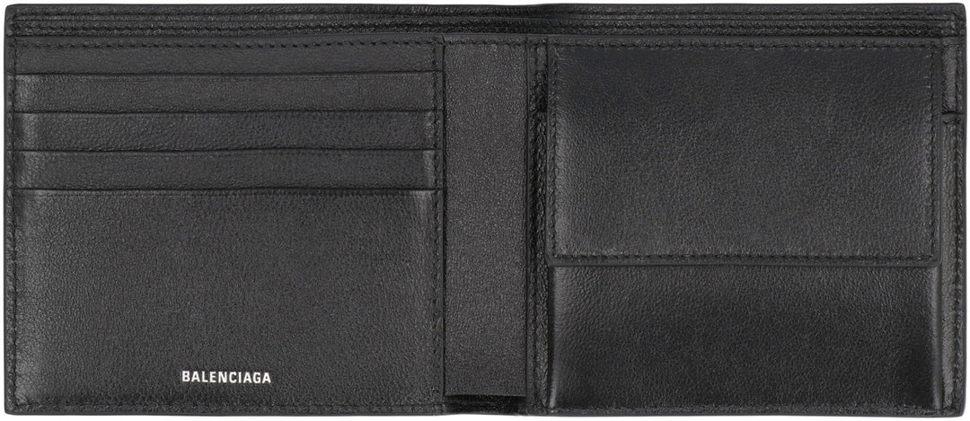 BALENCIAGA Mini Bifold Wallet with Logo Print