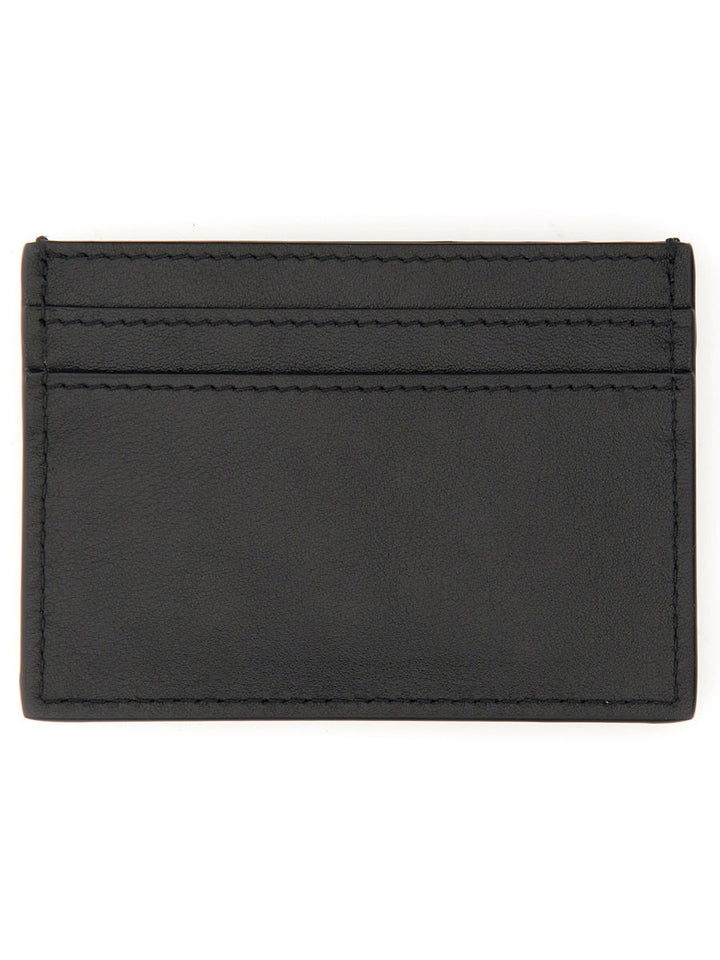 MOSCHINO COUTURE Mini Couture Card Holder with Logo - Dimensions: H 7 CM X L 10 CM