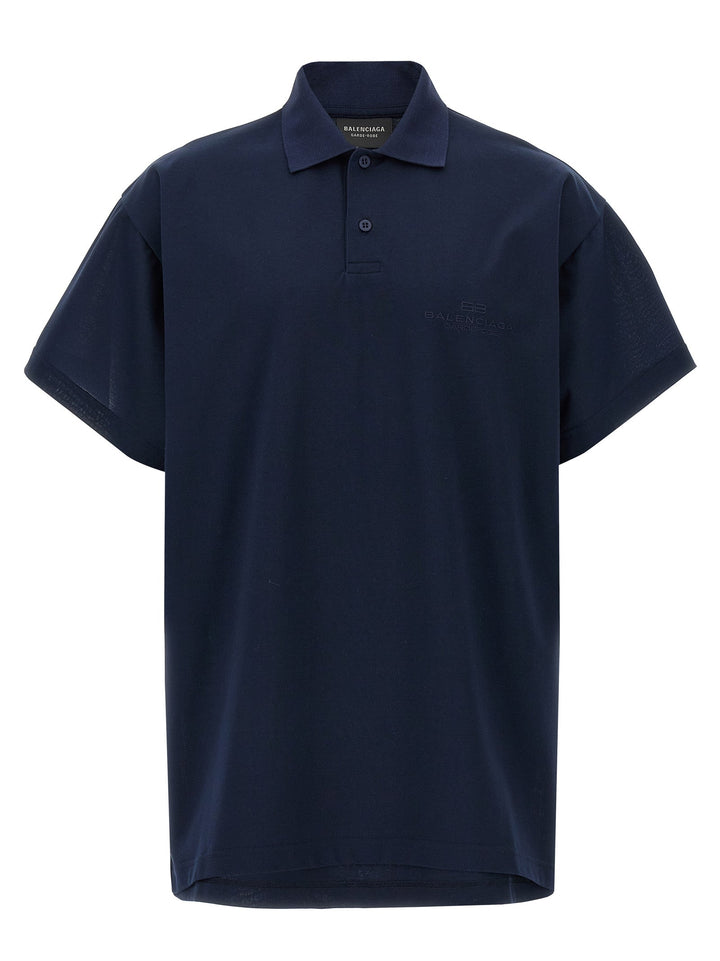 Balenciaga Men Embroidery Polo Shirt
