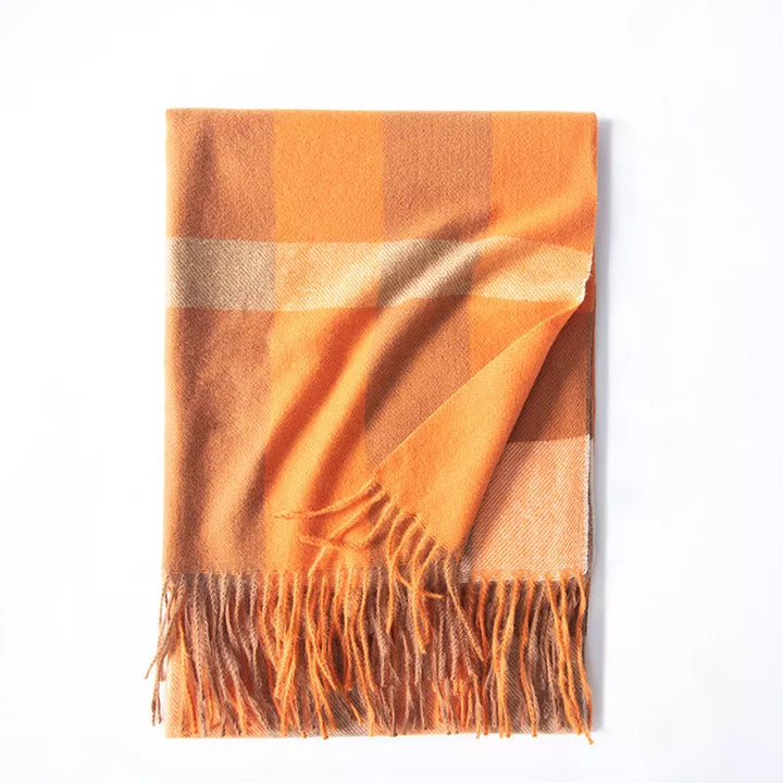 Plaid Tassel Scarf