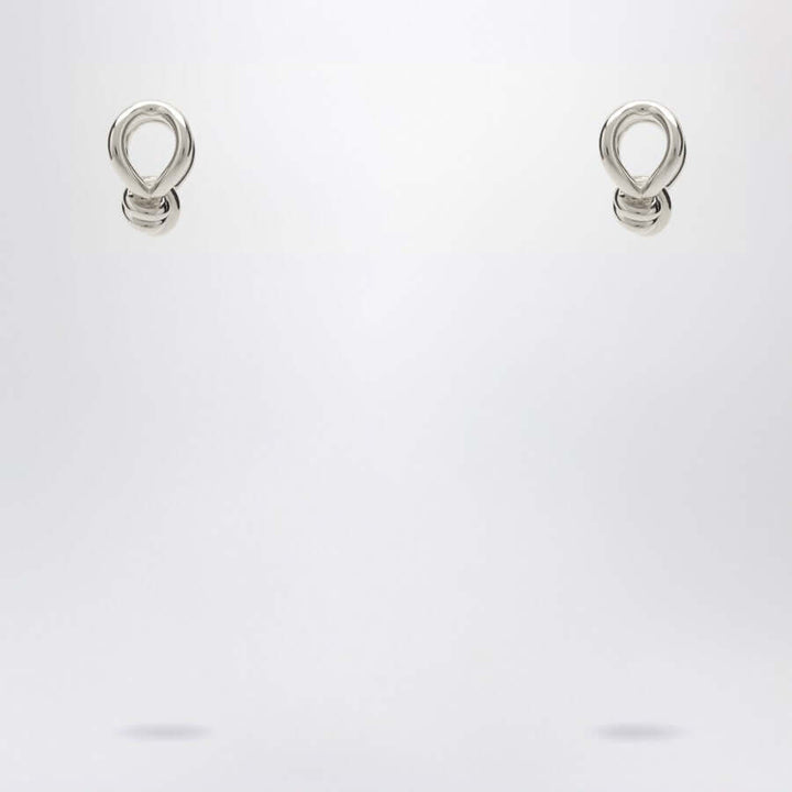 Bottega Veneta Women Silver Earrings With Knot Detail.