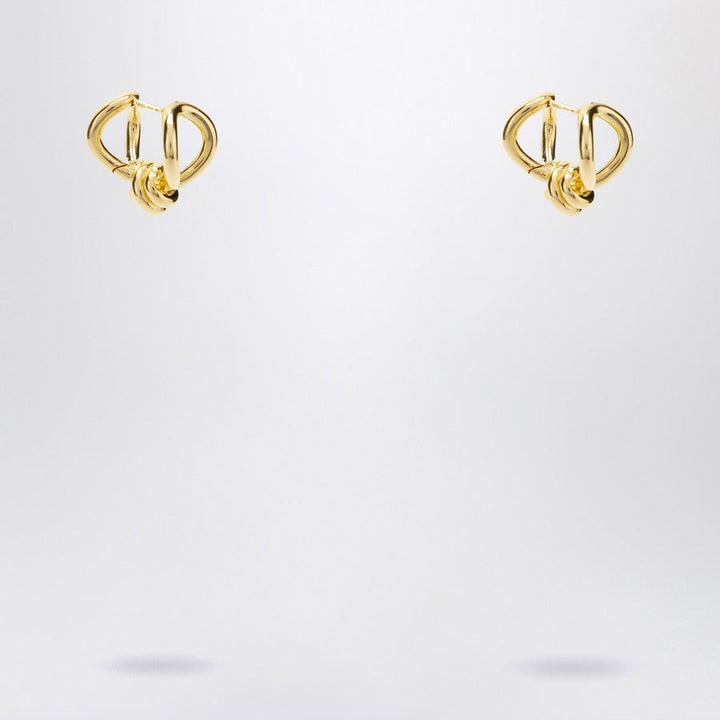 Bottega Veneta Women Gold Earrings With Knot Detail.