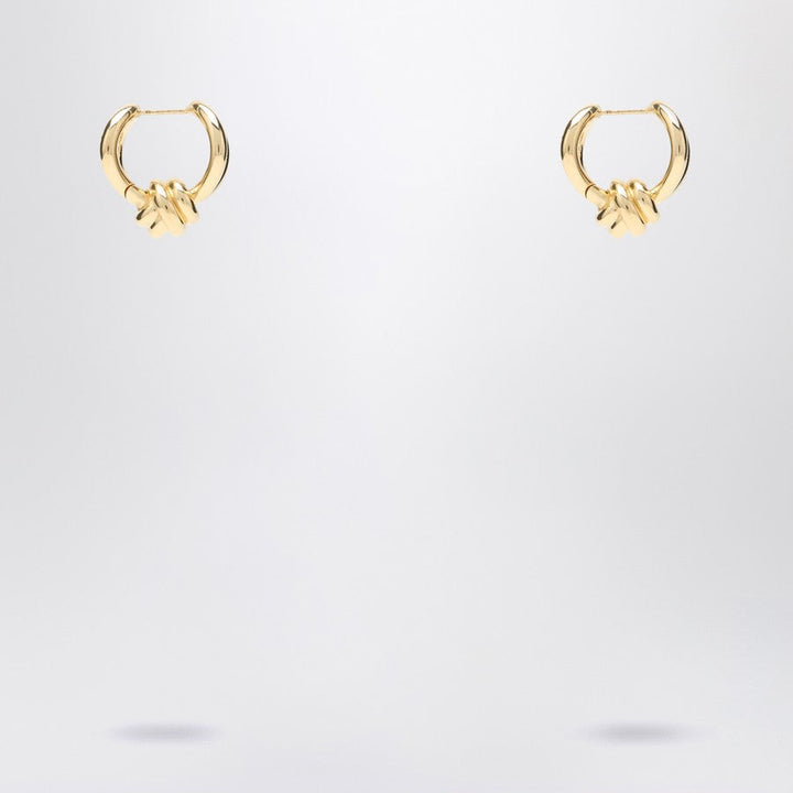 Bottega Veneta Women Gold Earrings With Knot Detail.