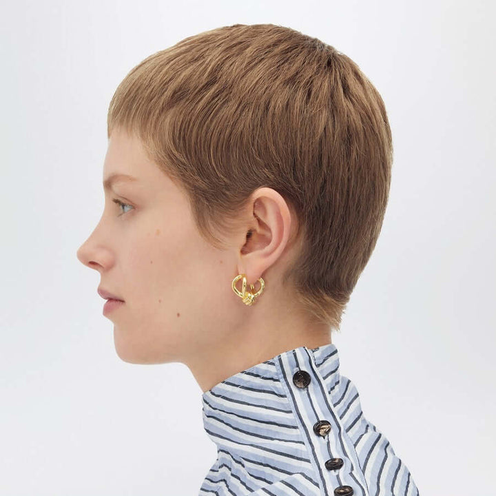 Bottega Veneta Women Gold-Plated Sterling Silver Knot Earrings