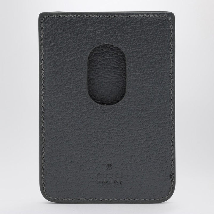 Gucci Gg Supreme Black/Grey Fabric Card Holder Men