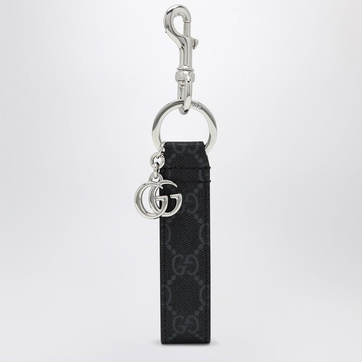 Gucci Gg Black Keychain With Double G Men