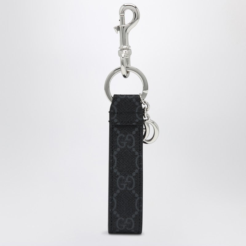 Gucci Gg Black Keychain With Double G Men