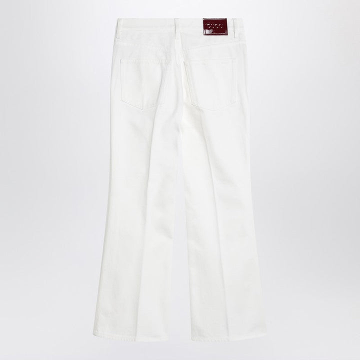 Gucci Short White Flare Trousers Women