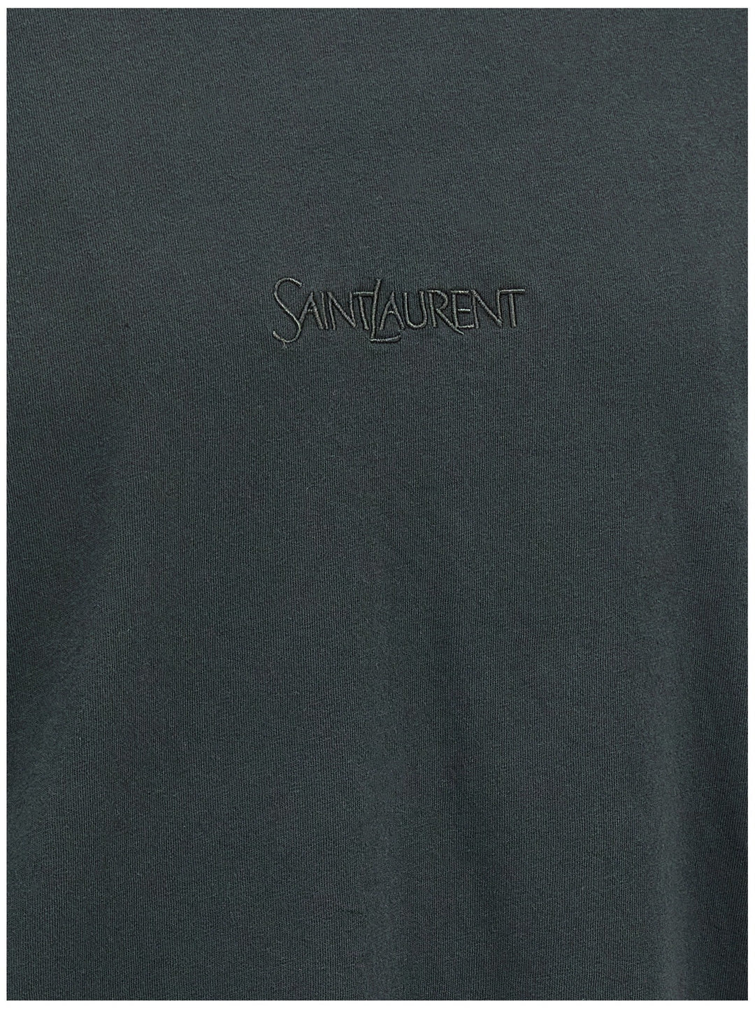 Saint Laurent Men Logo Embroidery T-Shirt
