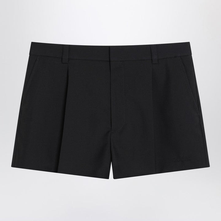 Gucci Shorts Dark Grey In Wool Twill Men