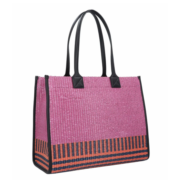 Pink two handled handbag