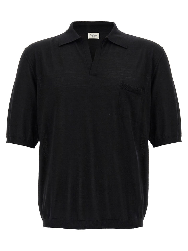 Saint Laurent Men Wool Polo Shirt