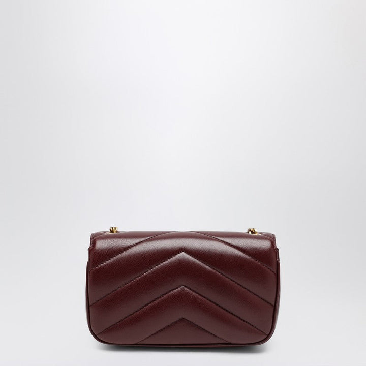 Saint Laurent Mini Loulou Bag In Bordeaux Leather Women