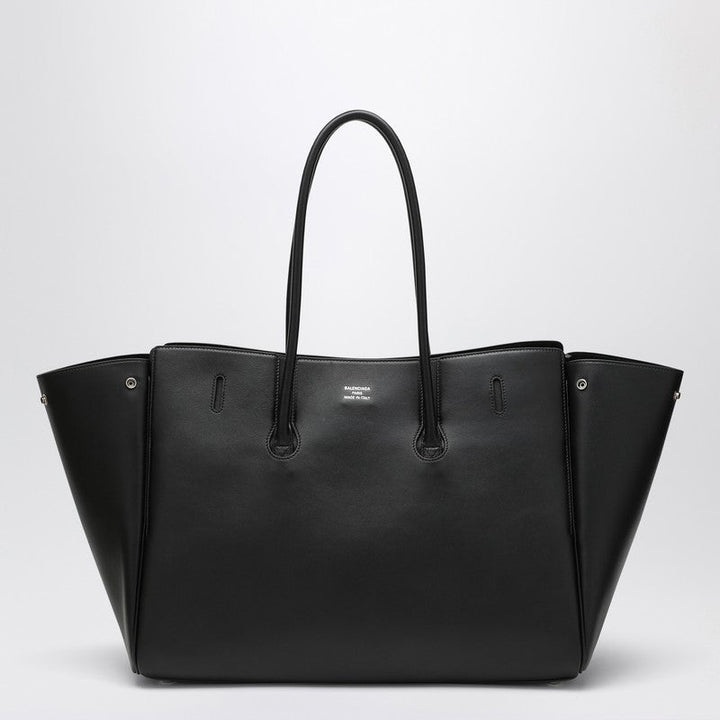 Balenciaga Carry All Bel Air Large Bag In Black Leather Women
