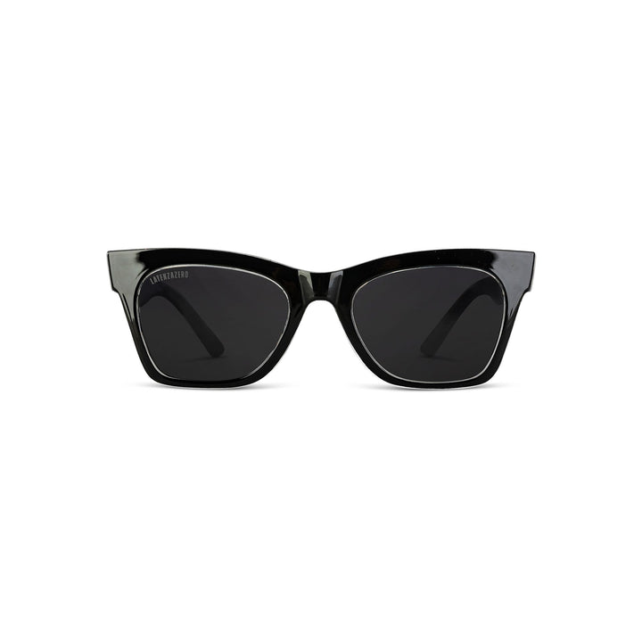 Black stylish Italian designed affordable sunglasses with UV protection.