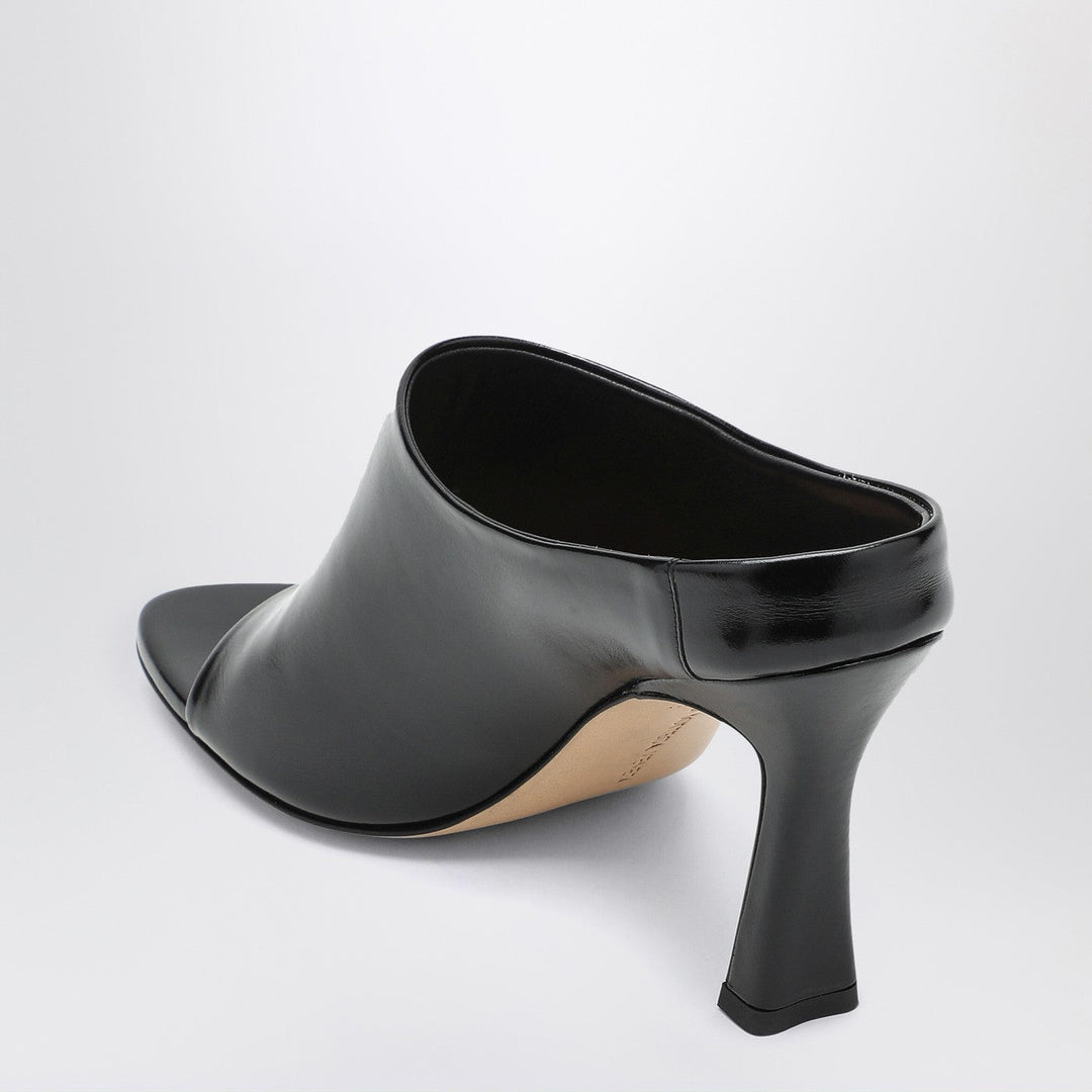 Bottega Veneta Women Black Leather Rana Mule