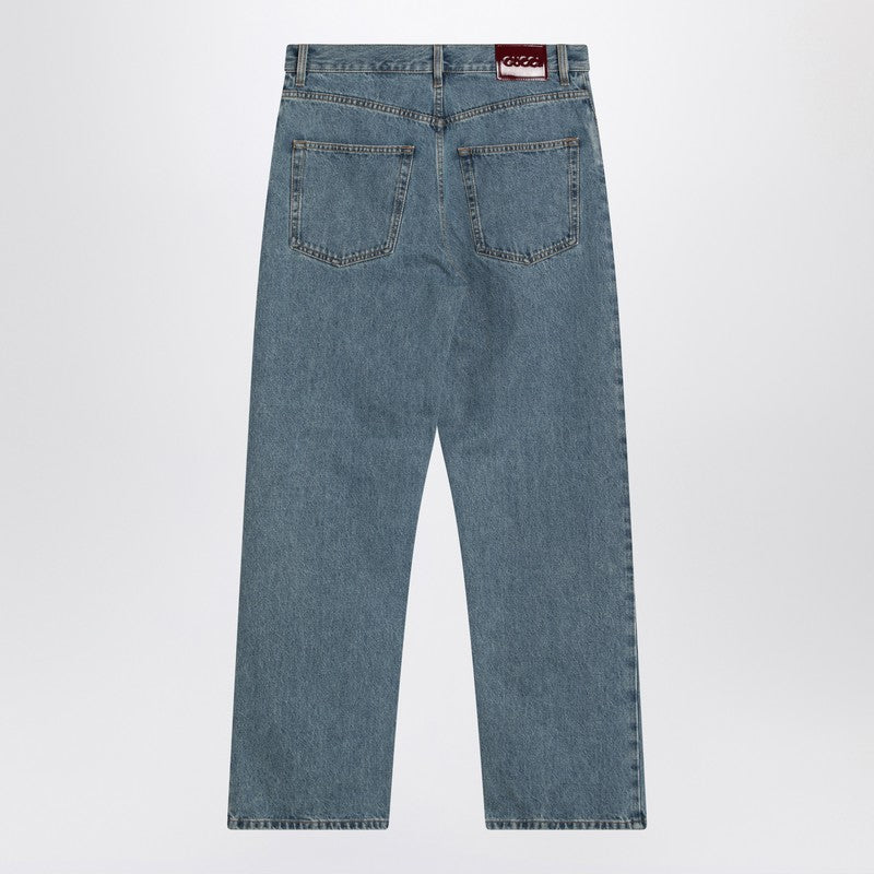 Gucci Light Blue Wide-Leg Jeans Women