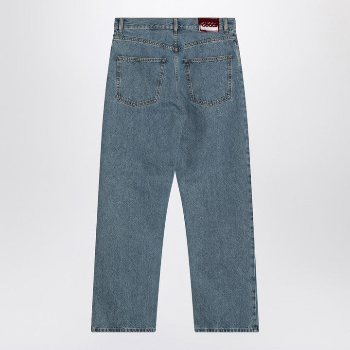 Gucci Light Blue Wide-Leg Jeans Women