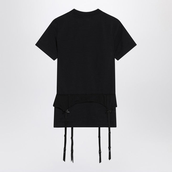 Balenciaga Black Jersey Stretch Lingerie T-Shirt Women