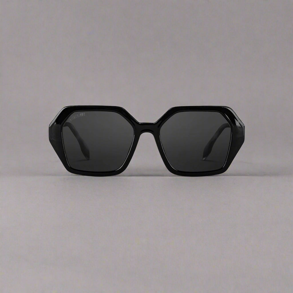 Black stylish Italian designed affordable sunglasses with UV protection.