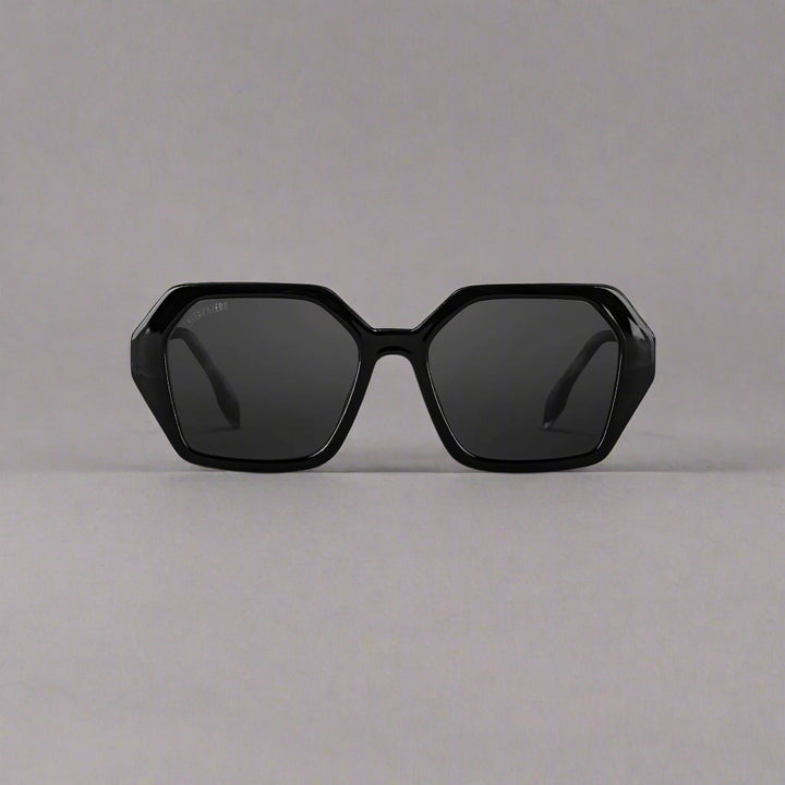 Black stylish Italian designed affordable sunglasses with UV protection.