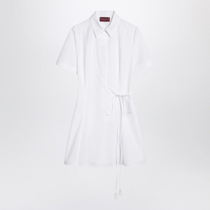 Gucci White Shirt Dress In Cotton Women