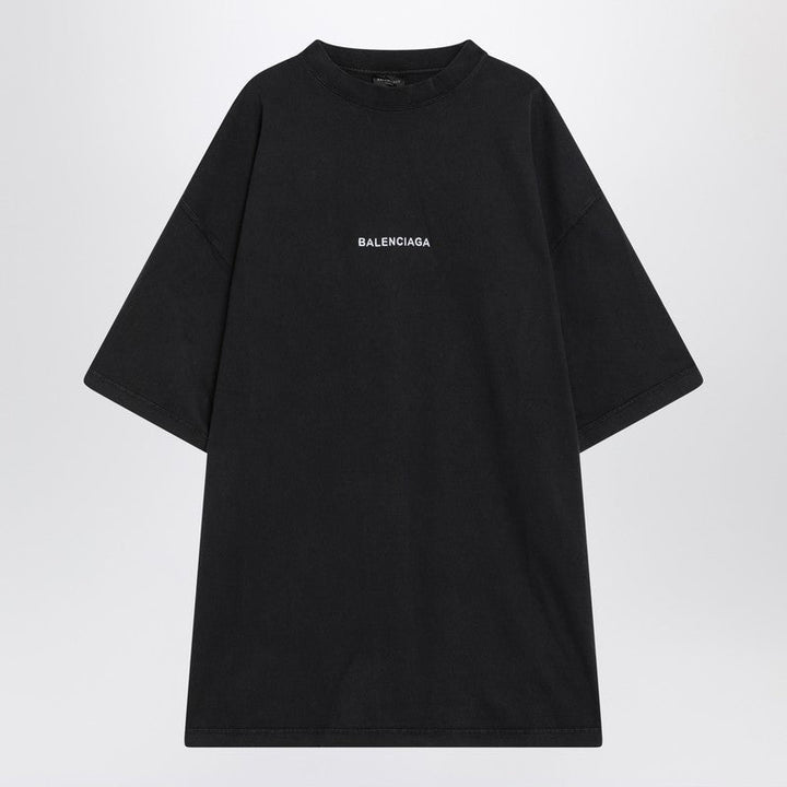 Balenciaga Faded Black Dry Fleece Uniform Merch T-Shirt Men