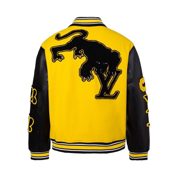 Louis Vuitton Black &amp; Yellow Varsity Jacket