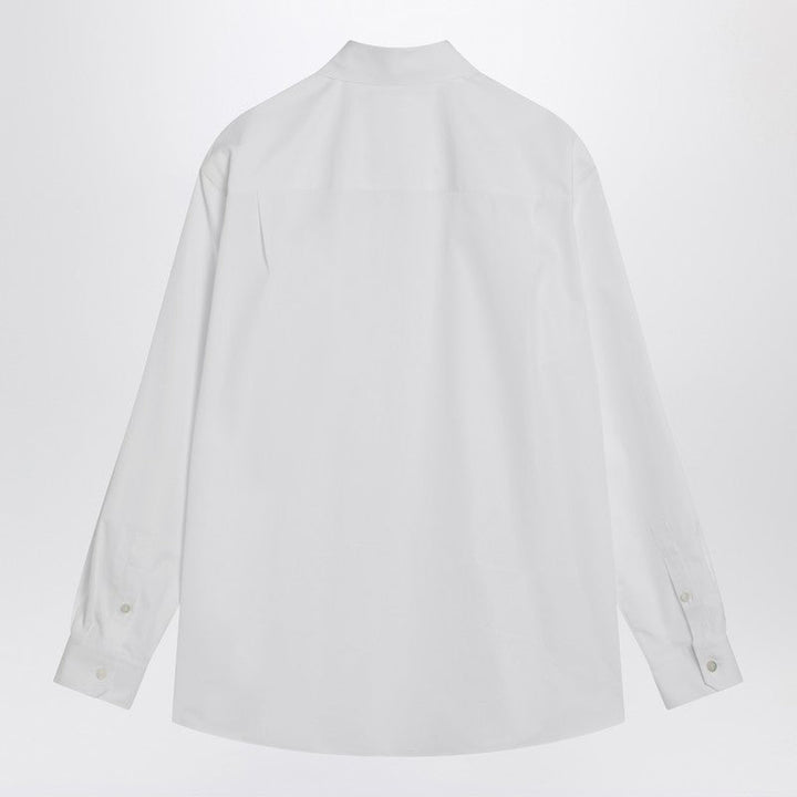 Gucci White Cotton Shirt With Logo Embroidery Men