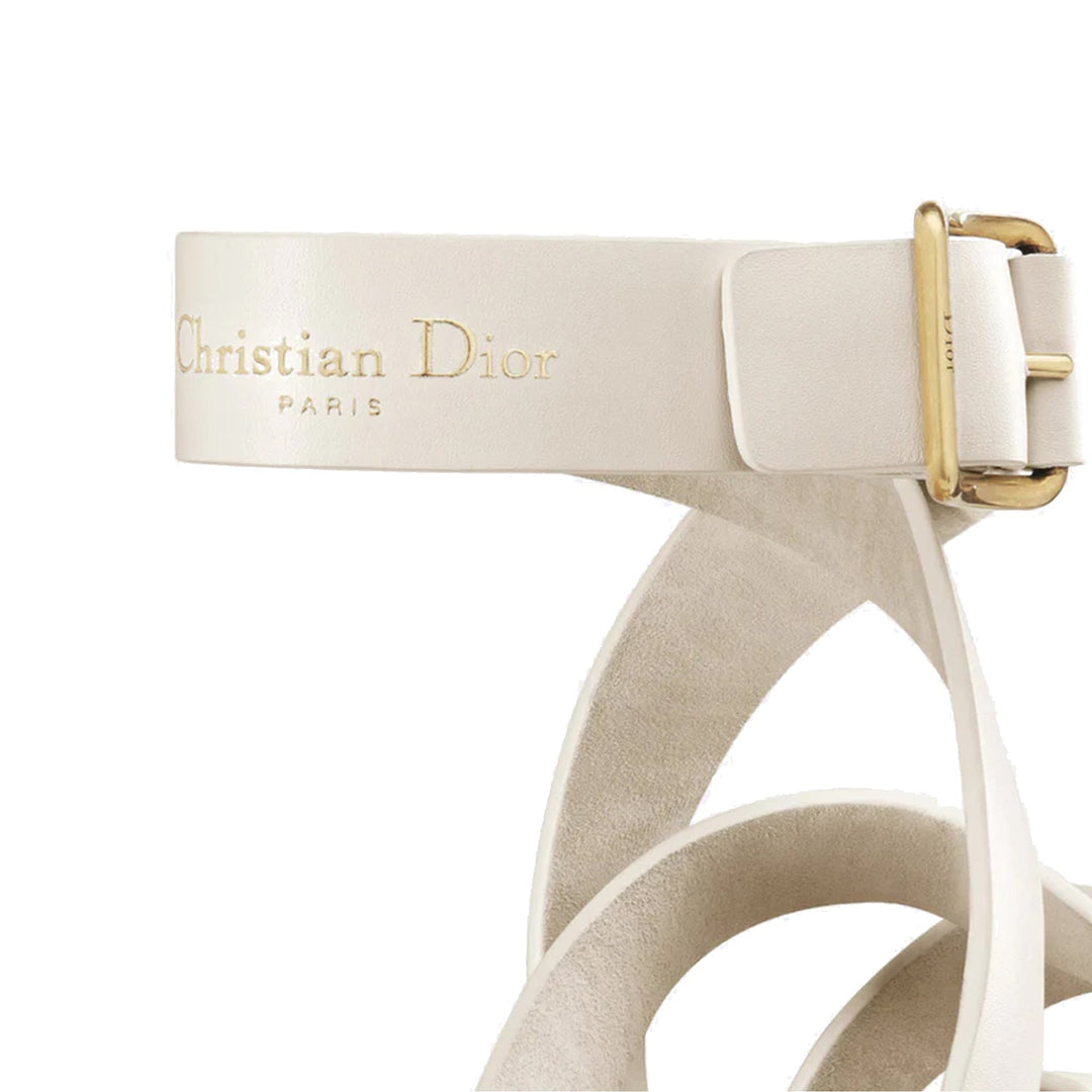 Dior Sun Leather Flat Sandals Women